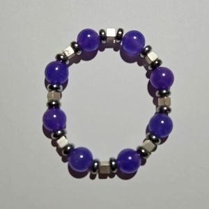Light purple glass bead bracelet